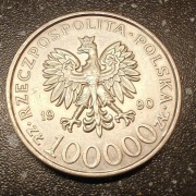 Polska 100 000 zł 1990 – Solidarność 1980–1990, typ A