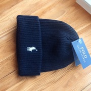 Czarna czapka Polo Ralph Lauren beanie-nowa z metką