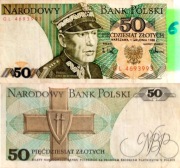 006 - Banknot PRL Narodowy Bank Polski - nominał 50 zł (463)