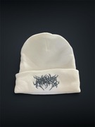 Czapka zimowa beanie biała streetwear haft logo unisex