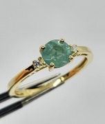 Pierścionek Złoto 585 Naturalny Turmalin 0.73 ct r15