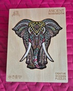 Drewniane Puzzle Wooden Układanka Mammoth