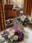 Zestaw na grób typu świeczka i wkład do wazonu, komplet na cmentarz, nr 18