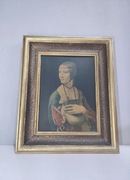 Obraz Dama z Łasicą ZNAKOMITY PREZENT Reprodukcja Z NRD L. Da Vinci