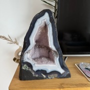 Ametyst kamień geoda, jasny fiolet, agat, grota 35x26x17 cm 14kg