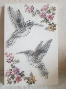 String Art Kolibry decoupage handmade