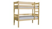 Solidne sosnowe łóżko piętrowe z materacami 180x90