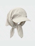 Nowa uniseks beżowa gładka basic czapka z daszkiem z wiązaną chustą