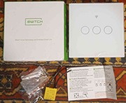 2 włączniki białe trójprzyciskowe tuya.