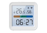 Czujnik Temperatury Wilgotności Zegar TUYA SMART LIFE WIFI LCD Termometr