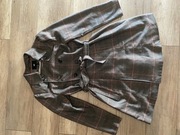 jesienny Wiosenny płaszcz trencz w kratkę H&M 40