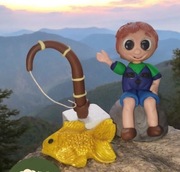 Wędkarz figurka cukrowa 