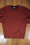 Sweter Tom Tailor r. XL okrągły dekolt bawełna czerwony 