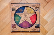 Drewniana Tablica Ouija Pentagram 5 Żywiołów Rękodzieło Duchy Magia