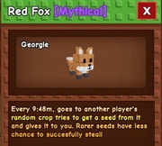 Red Fox | Grow a Garden | Roblox | Exclusive Pet