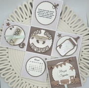 Exploding box Pamiątka Roczek chłopca brązowy 1wsze urodziny