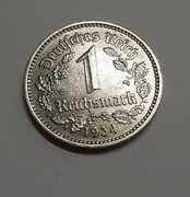 1 Reichsmark 1934 A - około menniczy egzemplarz