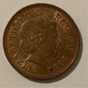 Wielka Brytania .Two pence . 2 pensy.2000. Elżbieta II.