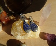 CZAROITU CZAR Kolczyki kamień naturalny Lapis lazuli