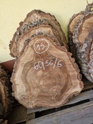 Plaster Drewna Orzech Włoski z czeczotą 60/56/6 cm Blat Stolik Żywica DIY