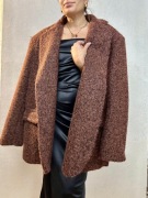 Włoska włochata marynarka/okrycie wierzchnie Oversize