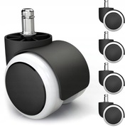 5 SZTUK GUMOWYCH MOCNYCH KÓŁEK DO FOTELA OBROTOWEGO KAUCZUKOWE