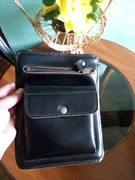 Skórzana torba saszetka z lat 70 PRL 