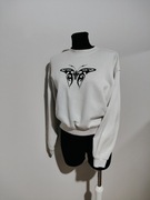 Bluza dresowa H&M divided z motylem /Tribal/używana rozmiar S oversize