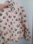 Bluza kurtka polar kwiaty m/l Nowa z metka