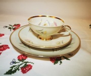 Trio śniadaniowe porcelany Winterling Marktleuthen Bavaria lata 50/60