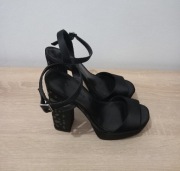 Buty czarne na obcasie roz.39 wymiary opis firmy the shoes