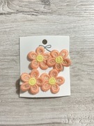 Spinki do włosów z szydełkowymi kwiatkami handmade