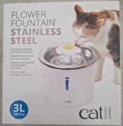 Catit Flower Fountain Steel Top poidło dla kota, miska ze stali nierdzewnej