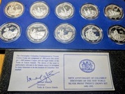 Statki Kolumba, 10 srebrnych monet 28g srebro 999. 9oz. Czytaj opis