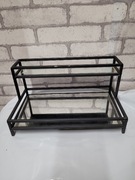 TACA SZAFKA DWUPOZIOMOWA GLAMOUR LUSTRZANA PÓŁKA CZARNA