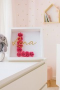 Ramka z inicjałem i imieniem – Lena | Personalizowana dekoracja handmade