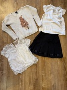 U100. WYPRZEDAŻ Zestaw ubranek dla dziewczynki rozm. 128 Gap, H&M