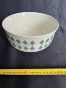 Misa Fajansowa z Geometrycznym Wzorem - Średnica 19 cm