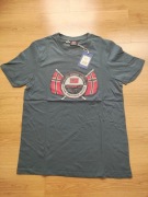 NORWAY 1963 - MĘSKI NIEBIESKI T-SHIRT Z NADRUKIEM - ROZMIAR L