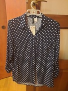 Bluzka w kropeczki koszulowa r 40 L H&M