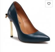 R. Polański szpilki złoty granat skóra rozm. 41