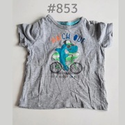 T-shirt F&F 2-3lata 24-36 miesięcy 92-98cm Rekin shark