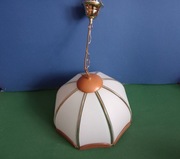 Lampa wisząca piękna i efektowna 1xE27 metal drewno szkło śr. 37cm 