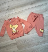Komplet dresowy Tom i Jerry 62 68 bluza spodnie falbanki 