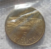 Australia Elżbieta II AUD 5 $ dolarów dollars 1988 KM# 102 Parlament UNC