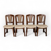 9176 solidne dębowe krzesła komplet 4 szt wygodne z rafią 