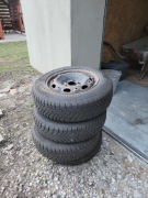 Opony zimowe wraz ze stalowymi felgami, seat ibiza 2