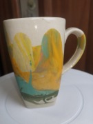 Kubek abstrakcyjny kolorowy ceramiczny ręcznie wykonany, 300 ml.