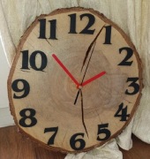 Zegar drewniany plaster drewna 30 cm 