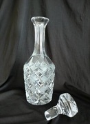 Karafka kryształowa, romby , do wina, wódki whisky Szlifowany, prl Vintage 